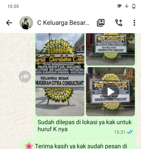 Pengiriman Papan Bunga Duka Putrapinggan Kalipucang
